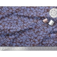 thumbnail image 2 of Soimoi Blue Georgette Viscose Fabric Coffee Beans Food Print Fabric by Yard 42 Inch Wide, 2 of 3