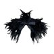thumbnail image 5 of Bufanda de hombro con plumas góticas, estilo punk, cómoda capa para disfraz de Halloween para graduación Negro, 5 of 9