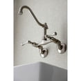 thumbnail image 4 of Kingston Brass Vintage Double Handle Wall Mount Kitchen Faucet, 4 of 5