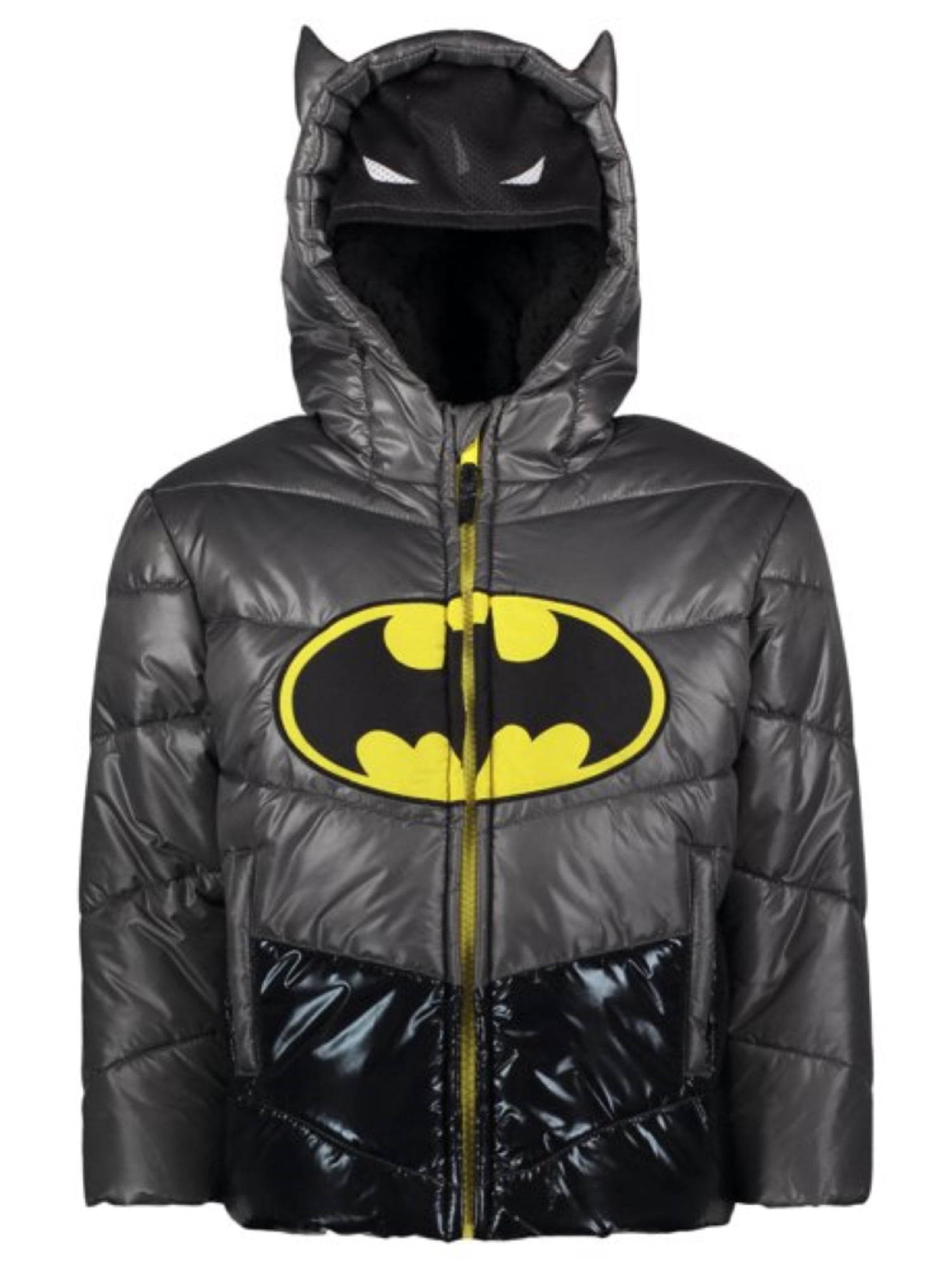 schreeuw Perth Blackborough merk DC Comics Little Boys' Batman Hooded Puffer Jacket, Sizes 4-7 - Walmart.com