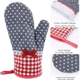 thumbnail image 4 of Juego de 2 Guantes para Horno y Parrilla, Aislamiento Térmico de Alta Resistencia, Antideslizante y Lavable, 4 of 8