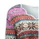 thumbnail image 2 of Gibobby Sudadera larga con cremallera Sweater Blause Ladies Neckline Fleece Manga larga impresa V Cuello bordado Mujeres Hoodies & Sudaderas （Rosa， L), 2 of 5