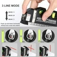 thumbnail image 2 of HLONK Laser Level Line Tool  Multipurpose Level Kit Standard Cross Line Leveler Beam Tool with Metric Rulers 8ft/2.5M for Picture Hanging Cabinets Tile Walls Condition by, 2 of 8