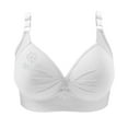 thumbnail image 4 of WCJM White Bras For Women No Underwire Adjustable Bras Full Coverage Support Bralette Plus Size Everyday Bra, 4 of 6