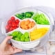 thumbnail image 1 of Bandeja para Verduras con Tapa - Caja de Aperitivos Dividida 6 Compartimentos Fiesta, Frutas y, 1 of 5