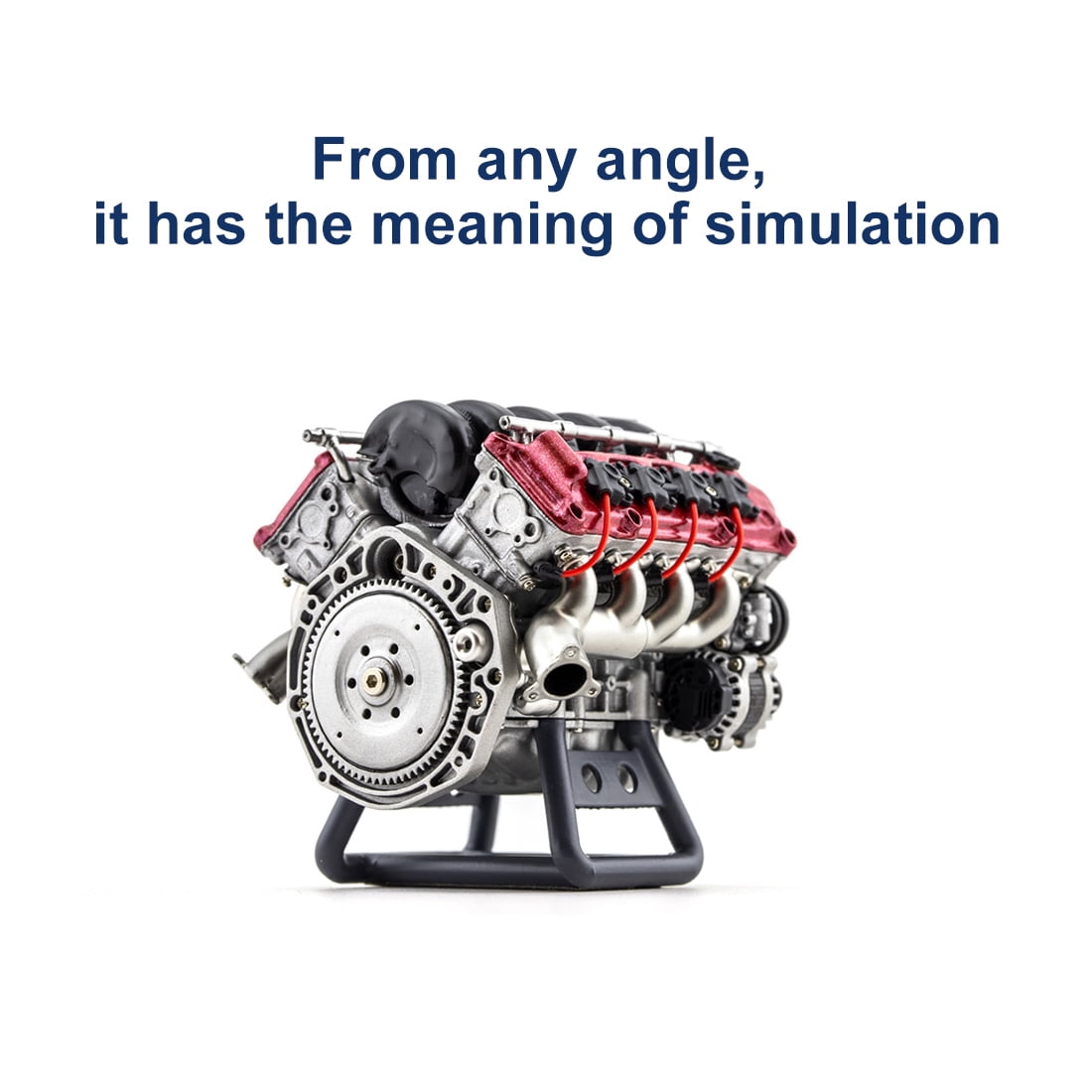 ENGINEDIY Mini V8 Engine Kits That Runs, MAD V8 Model Engine Build Kit RC Internal Combustion Model Kits for Adults, DIY Assembly Engine Model for AX90104 SCX10Ⅱ Capra VS4-10 Pro/Ultra Model Car