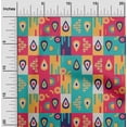 thumbnail image 2 of oneOone Cotton Flex Teal Green Fabric Abstracts Craft Projects Decor Fabric Printed By The Yard 40 Inch Wide, 2 of 5