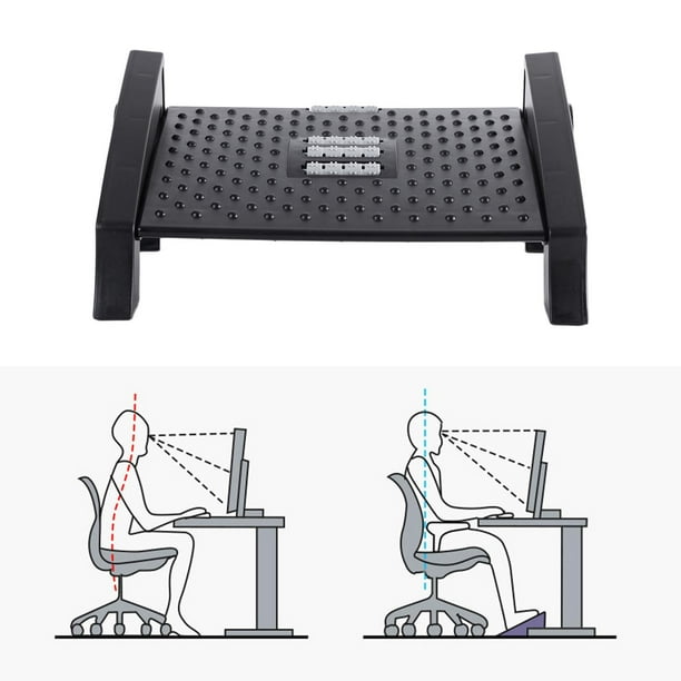 Reposapiés para Aliviar El Dolor de Cadera, Reposapiés Tonalizado Inclinado, Taburete para Silla de Juegos, Silla de Oficina, Tarea de Oficina , Actualización negra shamjiam reposapiés de escritorio
