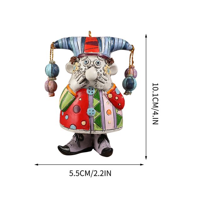 Decoración de la Cara Del Payaso de la Decoración de la Sala de Estar, Artesanías Únicas de Resina, Colgante de la Decoración Del Hogar Y la Sala de Estar