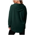 thumbnail image 6 of Kukoosong Women's Casual Jacket, Fashion Solid Color Long Sleeve Button Down Jacket, Hooded Button-Up V-Neck Sweater Coat, 6 of 7