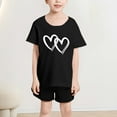 thumbnail image 5 of vdgthytj Toddler Kids Valentine's Day T-Shirts Boys Girls Crewneck Heart Print Short Sleeve Graphic Summer Tee Tops, 5 of 5