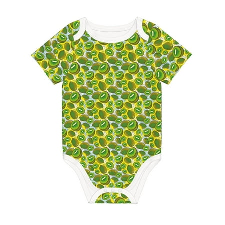 

Matuu Watercolor Kiwi Fruits Summer for Baby Short-Sleeve Bodysuit Soft Cotton Comfortable and Breathable Perfect for Newborns and Infants