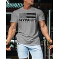 thumbnail image 3 of Gymish American Flag Workout Shirt for Men – Patriotic Gym T-Shirt, Funny Lifting Tee, Men’s Athletic Workout Apparel, Heather Grey, Small, 3 of 6
