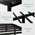 thumbnail image 7 of Laisnet Queen Size Upholstered Bed Frame with Faux Leather Button Tufted Headboard & Metal Slat Support, 7 of 7