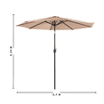 thumbnail image 2 of Sombrilla de Sol Jardín Eke Life Home con Manivela 2.7m EKE Life Home  Patio Umbrella, 2 of 5