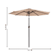 thumbnail image 2 of Sombrilla de Sol Jardín Eke Life Home con Manivela 2.7m EKE Life Home  Patio Umbrella, 2 of 5