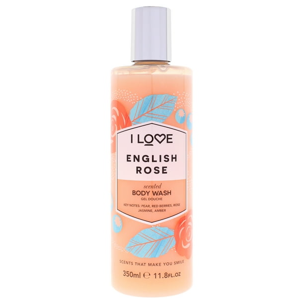 Gel de baño I Love Cosmetics con aroma a rosa inglesa, 350 ml, para mujer