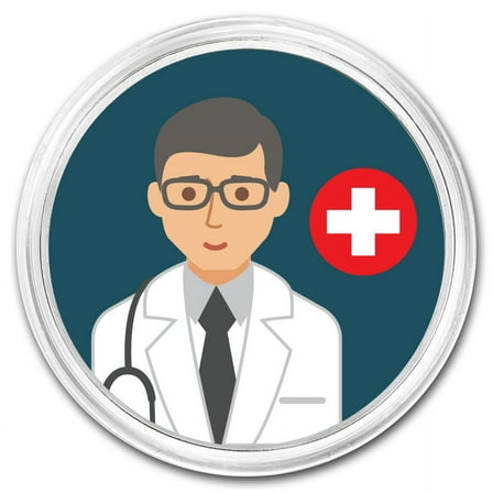 1 oz Silver Colorized Round - APMEX (Male Doctor)