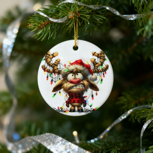 Colgante De Rbol De Navidad Con Animales Del Bosque De 8 Cm, Regalo Navideo, Cristal, Bonito Adorno, Tamao Pequeo, Para Decoracin Del Hogar, Paquete De 1, Rojo, UKHBMC