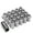Silver, variant on J2 Engineering LN-T7-023-15-GD J2 Engineering 7075 -T6 Forged Aluminum M12X1.5 20Pcs 40mm Height Open -End Lug Nut Sets w / Socket Adapter (Gold)