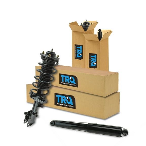 TRQ Front and Rear Complete Strut Assembly & Shock Absorber Kit Complete Strut & Coil Spring Assembly Fits Select 2008-2010 Honda Odyssey