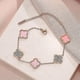 thumbnail image 1 of Pulsera de trébol de la suerte, pulseras chapadas en oro de 18 quilates, regalo de joyería para mujeres y niñas, 1 of 1
