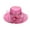 Rose Red, variant on Women Organza Church Derby Hat Summer Ruffles Wide Brim Church Bridal Sun Hat Outdoor Styling Caps for Wedding Tea Party