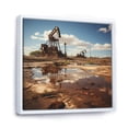 thumbnail image 2 of Designart "Texas Oil landscape Photography" Industrial Floater Framed Wall Art Print, 2 of 7