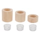 thumbnail image 1 of Copa De Vela De Madera, Decoración De Escritorio Candelabro De Madera 3 Piezas Práctico Romántico Para Sauna Para Oficina Para Incienso ANGGREK Descripción de la referencia, 1 of 5