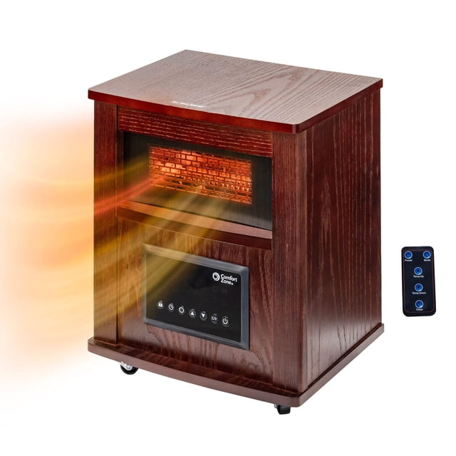 Armario de madera Space Heater Comfort Zone con mando a distancia de 1500 W