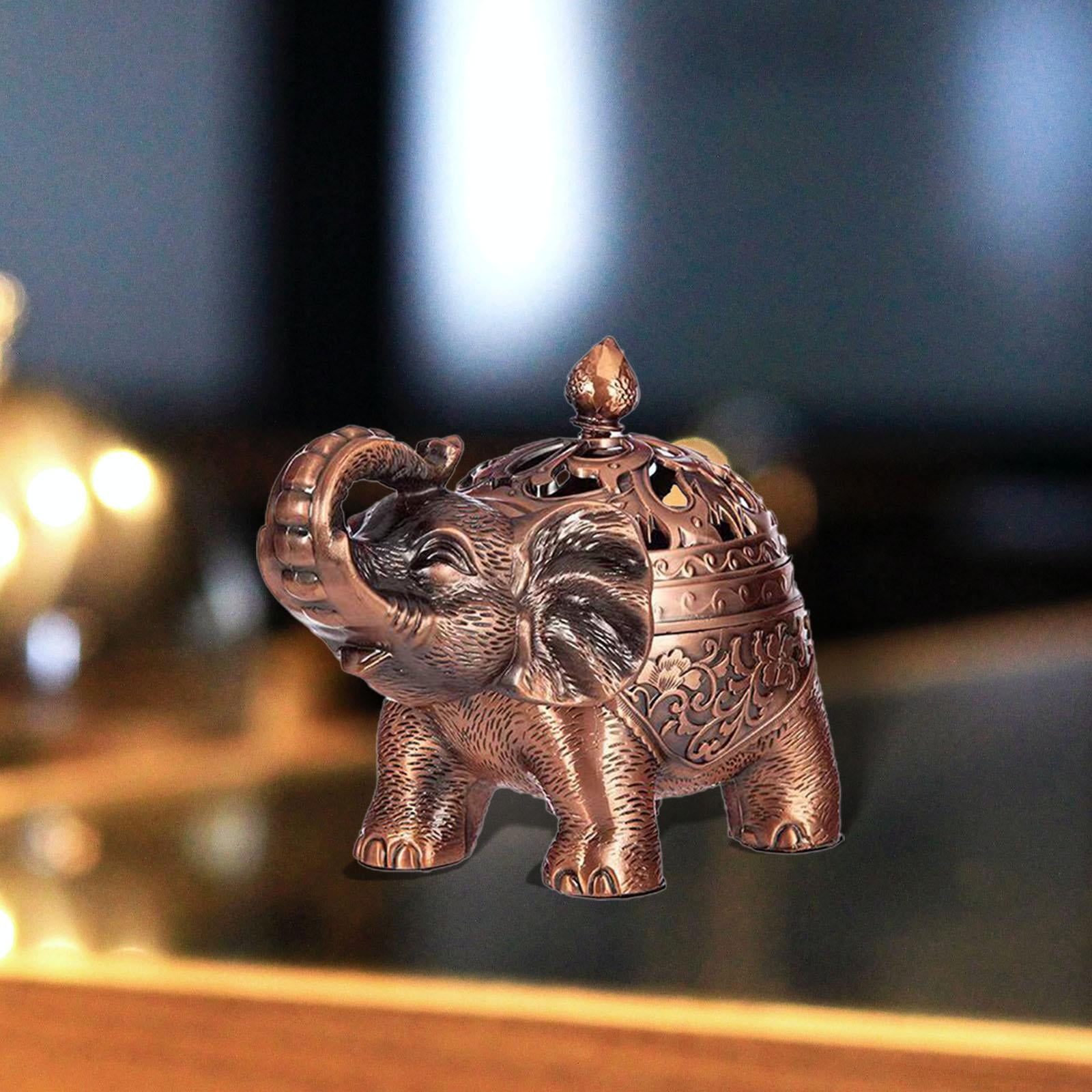 WLPZXP Antique Style Elephant Incense Burner, Metal Incense Holder Incense Stand Censer Style A