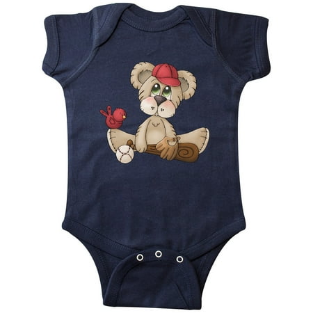 

Inktastic Baseball Teddy Bear Gift Baby Boy Bodysuit