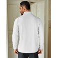 thumbnail image 4 of COOFANDY Men's Quarter Zip Up Pullover Lightweight Mock Neck Sweatshirt Casual Long Sleeve Polo Shirt, 4 of 10