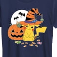 thumbnail image 3 of Pokémon  - Witch Pikachu With Candy - Women's Short Sleeve Graphic T-Shirt, 3 of 5