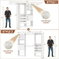 thumbnail image 2 of Homieasy 120'' Closet System with 2 Sets, 10FT Walk in Closet Organizer with 5 Drawers & 3 Hanging Rods, Reversible Wardrobe Closet with Shoe Racks & Storage Cabinet, for Bedroom, Closet, White, 2 of 8