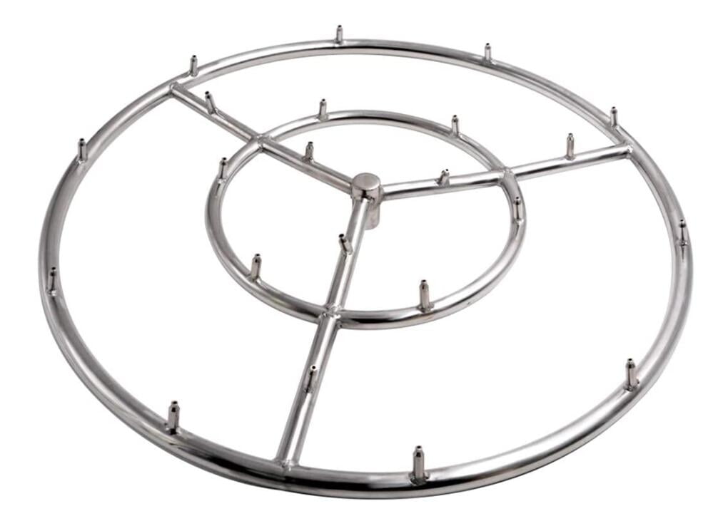 18 Inch Round Fire Pit Burner Ring, 304 Stainless Steel Fire Pit Burner