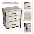 thumbnail image 6 of Sorbus Nightstand with 3 Drawers - Beside Table - Side Table Stand for Lamp - Perfect for Bedroom, Dormroom, Living Room, Bathroom, Space Spaces, Socks, Underwear, and More, 6 of 9