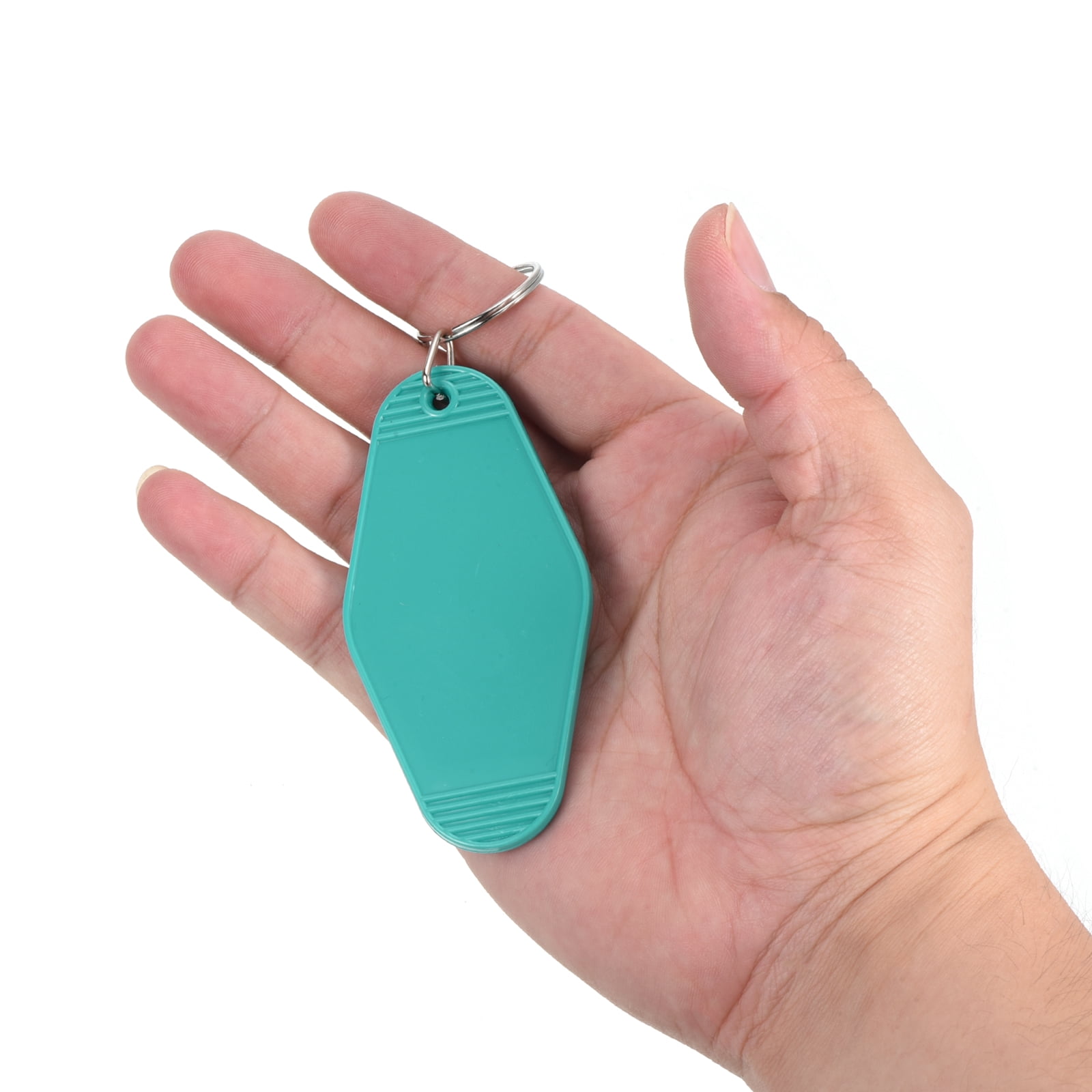Uxcell Vintage Motel Keychain Blank Hotel Keychain Rhombus Retro Key Tags Lake Green