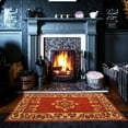 thumbnail image 4 of Achla Jardin Rectangular Rug, Vermillion, 4 of 7
