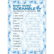 It's a Boy Baby Shower Word Scramble Party Game - 20 Cards - Distinctivs