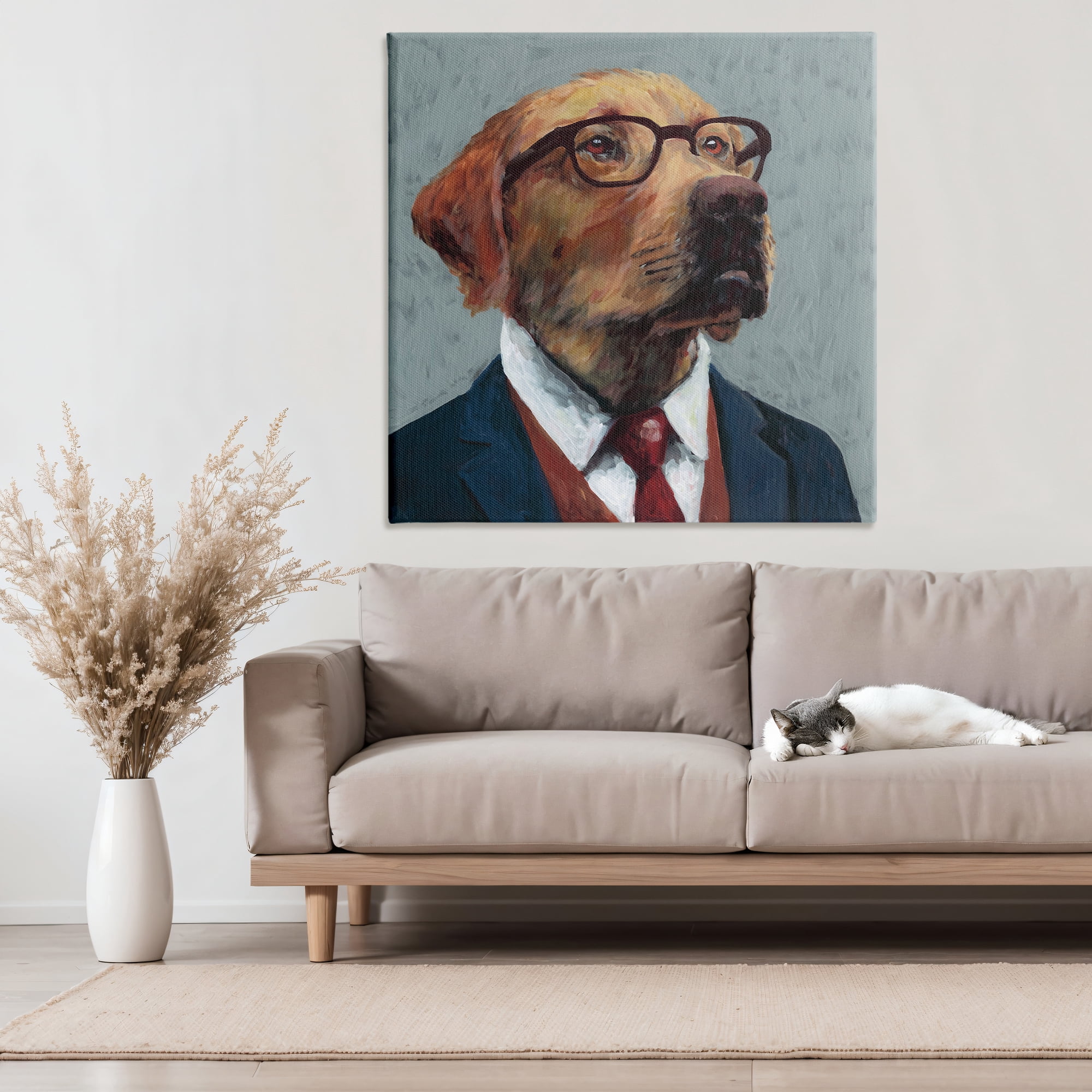 Stupell Industries Bark Kent Portrait Canvas Wall Art, design by Studio Bautista