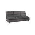thumbnail image 5 of Sealy Santa Cruz Futon Sofa Convertible in Gray with Chrome Metal Legs, 5 of 17