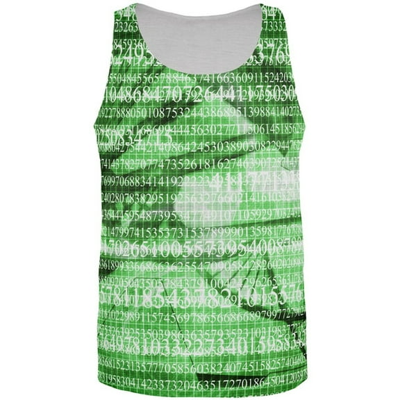Math Science Genetics Geek Numbers are Life All Over Mens Tank Top Multi 3X-LG