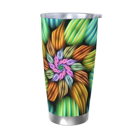 

Matuu Hippie Style for 20oz Durable Thermal Cups Keep Drinks Cold and Hot Insulated Car Mug with Lid-Without Straw
