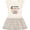 Natural with Stripes, variant on My Daddy Graduated and I'm Super Proud Girls Toddler Dress