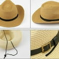 thumbnail image 3 of Firefly Hope Stylish Western Wide-Brim Straw Hat – UPF50+ Sun Protection, Foldable Design – Adjustable Fit for Men, 3 of 4