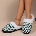 thumbnail image 2 of Women Fluffy Thickened Slippers Arch Support Memory Foam Slippers Comfy Plush Breathable Slippers Winter House Slippers, 2 of 5