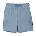 thumbnail image 6 of ShomPort Kids Boys Girls Cargo Shorts Wide Leg Knee Length Lightweight Quick Dry Casual Shorts for Summer, 6 of 7
