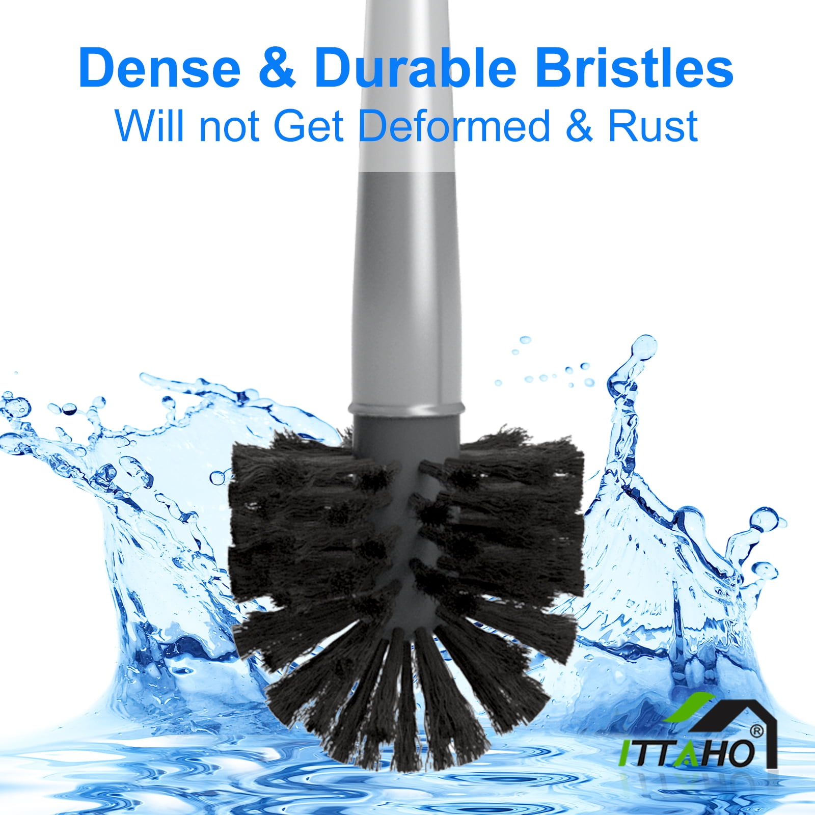 ITTAHO 2-in-1 Toilet Plunger & Toilet Bowl Brush Set, Bathroom Cleaning Tool with Holder