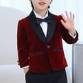 thumbnail image 3 of Tiijoy Big Boys Formal Suit Velour Long Sleeve Blazer Pants Bow Tie Outfits, Sizes 8-9, 3 of 4